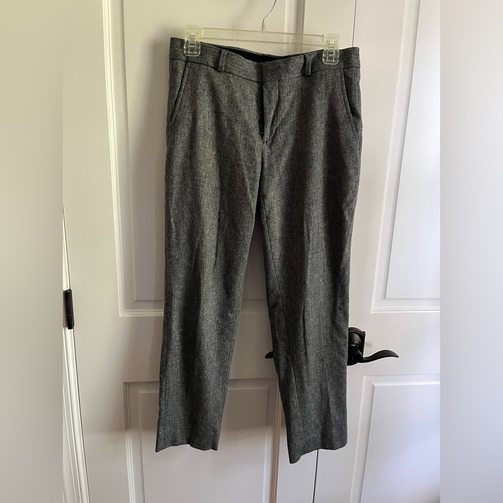 Banana Republic Ryan Work Dress Pants Gray Wool Size Womens 4